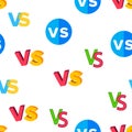 VS Abbreviation, Versus Vector Seamless Pattern