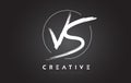 VS Brush Letter Logo Design. Artistic Handwritten Letters Logo C Royalty Free Stock Photo