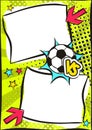 Vs cartoon football background in popart style