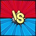 VS - comic retro lettering with shadows, halftone pattern Royalty Free Stock Photo
