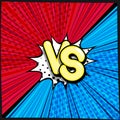 VS - comic retro lettering with shadows, halftone pattern Royalty Free Stock Photo