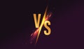 VS fight, abstract versus battle banner, boxing competition and VS with glow light effect Royalty Free Stock Photo