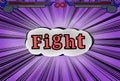 Vs fight comic background, purple color pop art animation Royalty Free Stock Photo