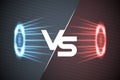 VS glow scene rays energy conflict game versus screen action fight competition background vector graphic illustration