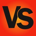 VS icon. Vector isolated versus symbol