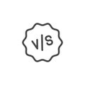 VS line icon. Abbreviation of Latin word Versus, meaning Against. Graphic symbol for competitions, sports, battles