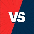 VS Versus Blue and red comic design. Vector illustration