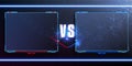 VS,Versus futuristic design. Battle headline template. Futuristic abstract technology background. HUD, UI, GUI Menu User