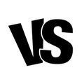 VS versus letters logo icon isolated on white background. VS versus symbol for confrontation or opposition design concept