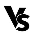 VS versus letters vector logo icon isolated on white background