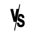 VS versus letters vector logo icon isolated on white background. VS versus symbol for confrontation or opposition design concept