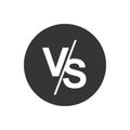 VS versus letters vector logo isolated on transparent background. VS versus symbol for confrontation or opposition