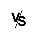 VS versus letters vector logo isolated on white background. VS versus symbol for confrontation or opposition design