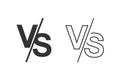 VS versus letters vector logo line icon set isolated on white background. Royalty Free Stock Photo