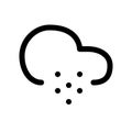 Black and White Cloud Snow Icon for Web Design, Ideal for Weather Apps and Winter Forecasts Royalty Free Stock Photo