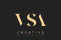 VSA abstract letter logo design Royalty Free Stock Photo