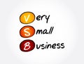 VSB - Very Small Business acronym, business concept background