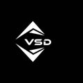 VSD abstract technology logo design on Black background. VSD creative initials letter logo concept Royalty Free Stock Photo