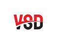 VSD Letter Initial Logo Design Vector Illustration Royalty Free Stock Photo