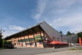 Vsetin, Czech republic - June 02, 2018: ice hockey stadium named Na Lapaci is after season in sommer closed