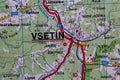 Vsetin, Czechia, on a road m Royalty Free Stock Photo