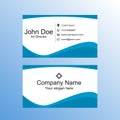 Corporate visiting card for the business, Visiting card, Office visiting card, Curves Blue,