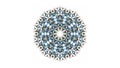 Blue Sophisticated Floral Ornament-VSOCFL-12Sun Royalty Free Stock Photo