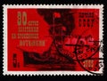 Soviet postage stamp dedicated to rebellion on Russian battleship Potemkin