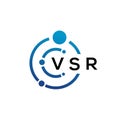 VSR letter technology logo design on white background. VSR creative initials letter IT logo concept. VSR letter design Royalty Free Stock Photo