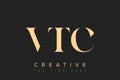 VTC abstract letter logo design Royalty Free Stock Photo