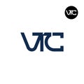 VTC Logo Letter Monogram Design Royalty Free Stock Photo