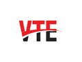 VTE Letter Initial Logo Design Vector Illustration Royalty Free Stock Photo