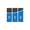 VTE letter logo design on white background. VTE creative initials letter logo concept. VTE letter design Royalty Free Stock Photo