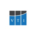 VTI letter logo design on WHITE background. VTI creative initials letter logo concept. VTI letter design