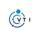 VTI letter technology logo design on white background. VTI creative initials letter IT logo concept. VTI letter design