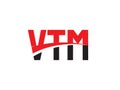 VTM Letter Initial Logo Design Vector Illustration Royalty Free Stock Photo