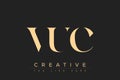 VUC abstract letter logo design Royalty Free Stock Photo