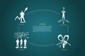 Vuca word - uncertainty, ambiguity, complexity, volatility set concept.