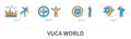VUCA world concept web vector infographics