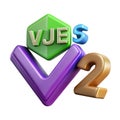 Vuejs-2 3D Icon Royalty Free Stock Photo
