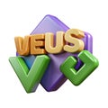 Vuejs-2 3D Icon Royalty Free Stock Photo