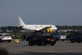 Vueling Aircraft plane taxiing in Amsterdam Airport AMS