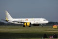 Vueling Aircraft plane taxiing in Amsterdam Airport AMS