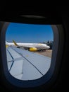Vueling airline plane at Barcelona airport