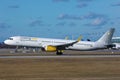 Vueling airplane taking off from Munich Airport MUC