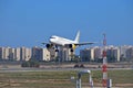 Vueling Passenger Aircraft Flying low Royalty Free Stock Photo