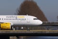 Vueling taxiing, Amsterdam Schiphol Airport, Airbus
