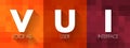 VUI - Voice as User Interface acronym, technology concept background Royalty Free Stock Photo
