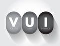VUI - Voice as User Interface acronym, technology concept background Royalty Free Stock Photo