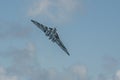 Vulcan Bomber with bomb door open Avro in Flight Royalty Free Stock Photo